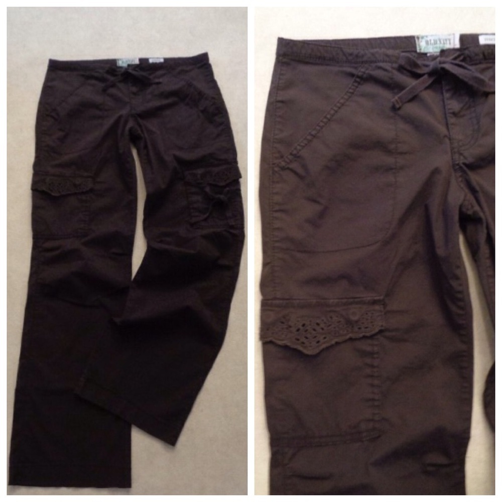 OLD NAVY Fancy Summer Pant Eyelet Pocket Flaps Utility Straight 32x31.5